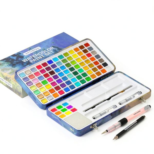 ARTISTRO Watercolor Paint Set Non Toxic Fluorescent Metallic-4