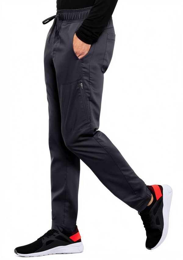 Cherokee Mens Jogger Scrub Pants Stretch Cargo Pockets-1