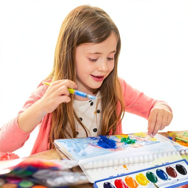 Ezzgol Watercolor Paint Set 24 Pack Non Toxic Washable-7