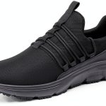 Black Slip Resistant Work Shoes Mens Non Slip Kitchen-0