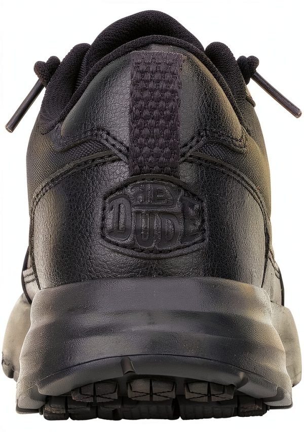 Mens Black Work Shoes Slip Resistant Water Repellent Mesh-4