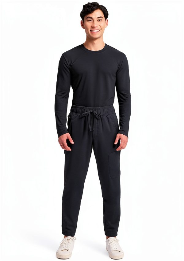 Cherokee Mens Jogger Scrub Pants Stretch Cargo Pockets-4