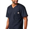Carhartt Mens Scrub Shirt Cotton Polyester Ripstop Tradesmen-0
