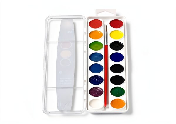 Prang Watercolor Paint Set 16 Colors Washable Non Toxic-4
