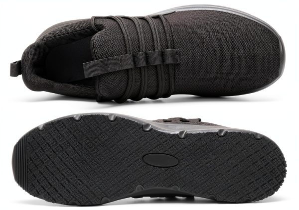 Black Slip Resistant Work Shoes Mens Non Slip Kitchen-5