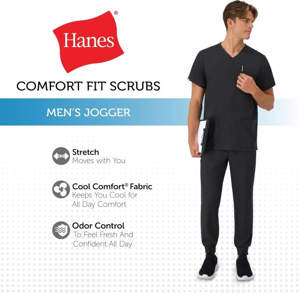 Hanes Medical Scrub Pants Comfort Fit Moisture Wicking-4
