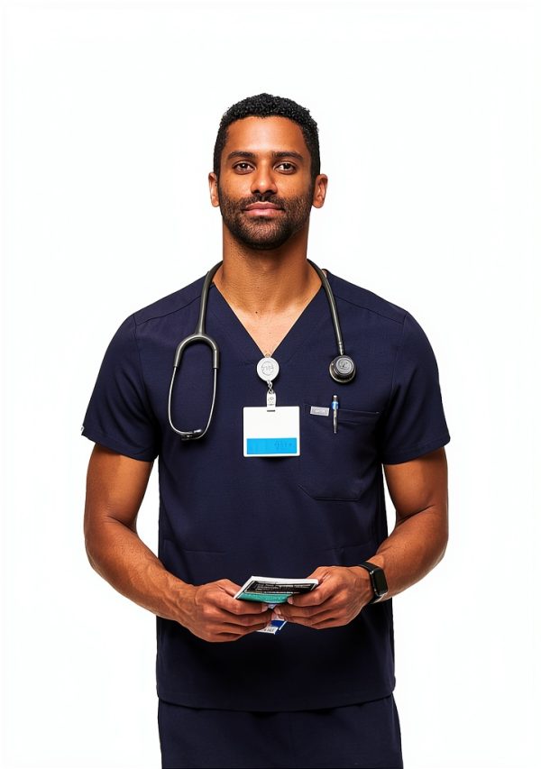 FIGS Chisec Mens Scrub Top Soft Fabric Odor Protection-3
