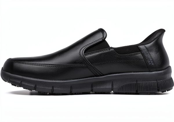 Skechers Slip Resistant Work Shoes Mens Black Safety-1