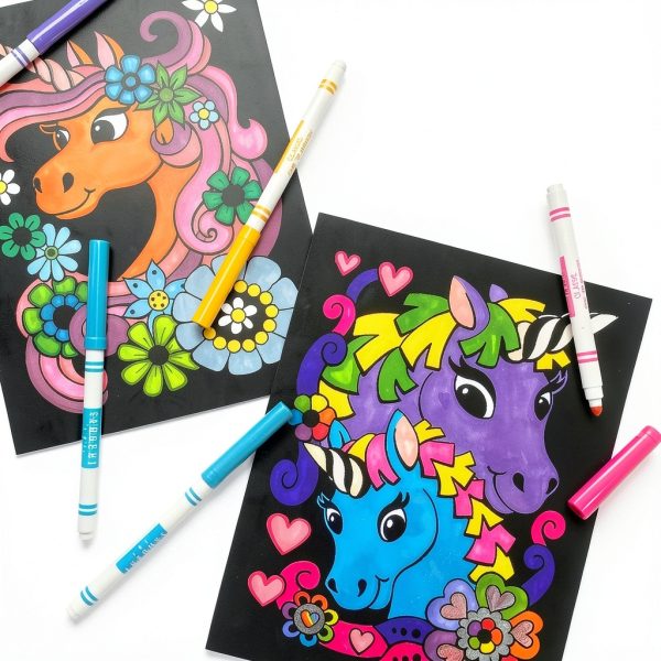 Stuff2Color Unicorn Watercolor Posters Kids Coloring Kit-2
