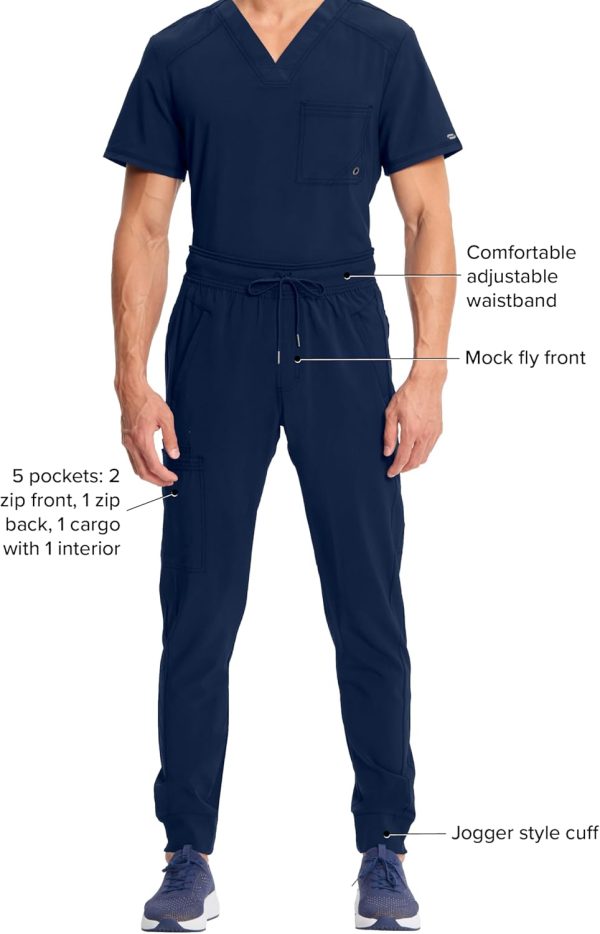Infinity Mens Scrub Jogger Pants Cherokee Polyester Spandex-4
