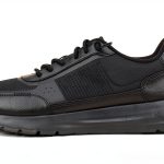 Mens Black Work Shoes Slip Resistant Water Repellent Mesh-0