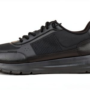 Mens Black Work Shoes Slip Resistant Water Repellent Mesh-0
