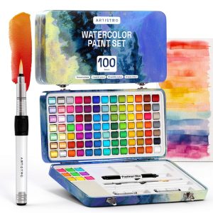 ARTISTRO Watercolor Paint Set Non Toxic Fluorescent Metallic-0
