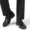 Bruno Marc Non Slip Work Shoes Men Black PU Oxfords-6