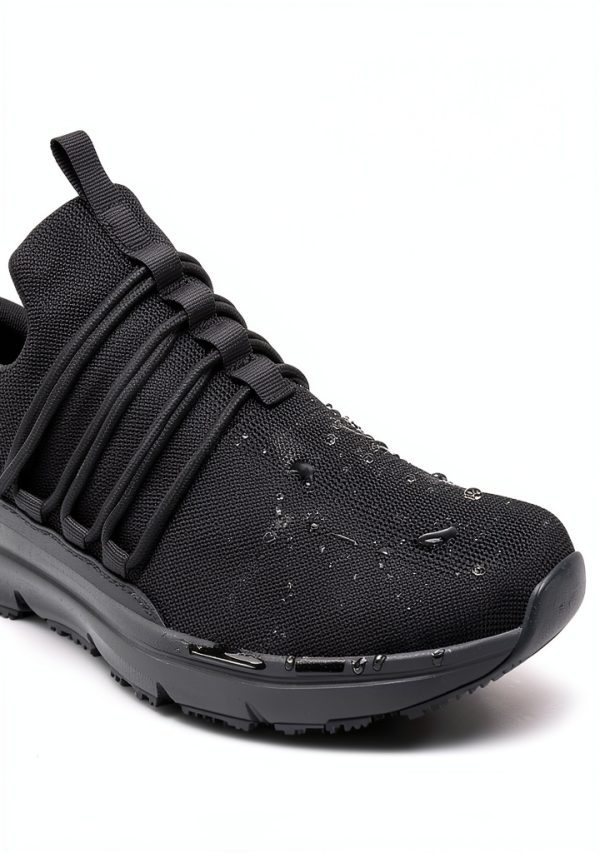 Black Slip Resistant Work Shoes Mens Non Slip Kitchen-3