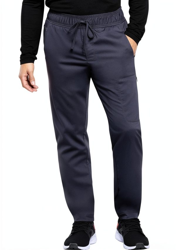 Cherokee Mens Jogger Scrub Pants Stretch Cargo Pockets-0