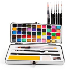 APOGO Watercolor Paint Set 50 Colors Non Toxic for Artists-0