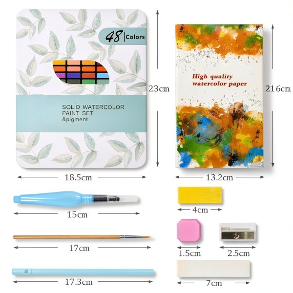 Casleevf Watercolor Paint Set Metallic Non Toxic Kids Art-1