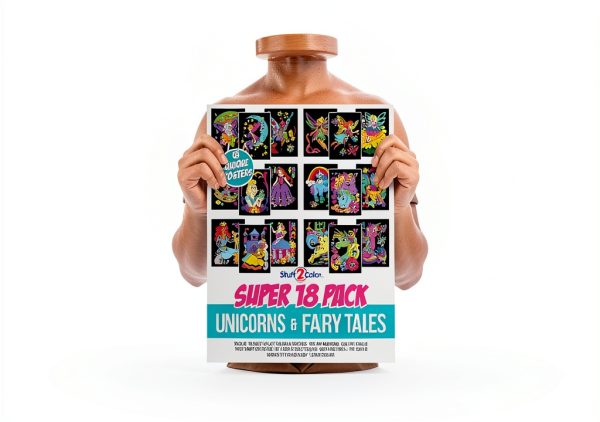 Stuff2Color Unicorn Watercolor Posters Kids Coloring Kit-4
