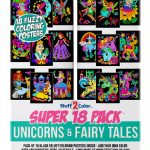 Stuff2Color Unicorn Watercolor Posters Kids Coloring Kit-0