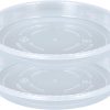 OVZILKI Plant Saucers Clear Heavy Duty Plastic Garden Trays-0