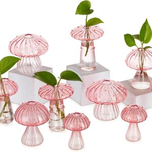 Glasseam Mushroom Glass Terrarium Planter Indoor Plant Decor-0