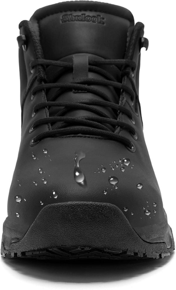 Black Non-Slip Work Boots Waterproof Durable Men's Shoes-2