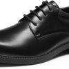 Bruno Marc Non Slip Work Shoes Men Black PU Oxfords-0