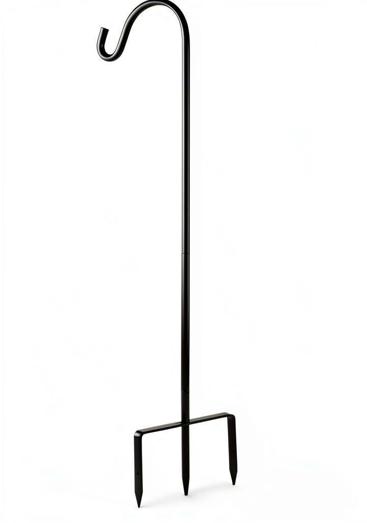 Installing EXCMARK adjustable shepherd's hook on a wooden garden fence