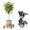 Bamworld Square Planter Caddy Brown 12-14in-4