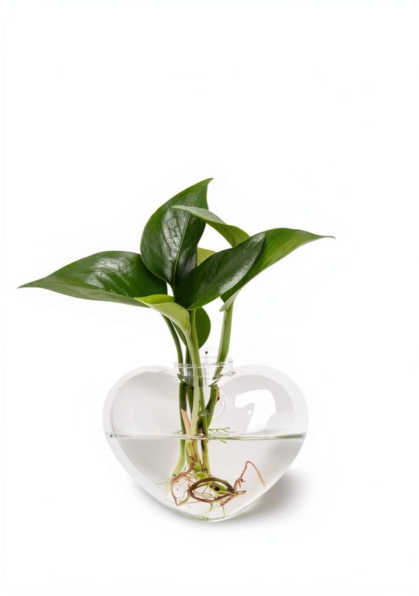 Heart Hanging Glass Vase XXXFLOWER Plant-5