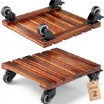 Bamworld Square Planter Caddy Brown 12-14in-0