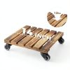 Bamworld Square Planter Caddy Brown 12-14in-3