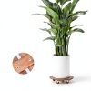 Acacia Plant Caddy Bamworld Metal Wood Brown-1