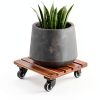 Bamworld Square Planter Caddy Brown 12-14in-2