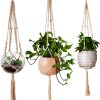 MIPON Boho Cotton Hanging Plant Hanger Ivory-0