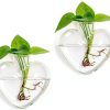 Heart Hanging Vase XXXFLOWER Glass Plant Decor-0