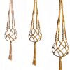 MIPON Boho Cotton Hanging Plant Hanger Ivory-3