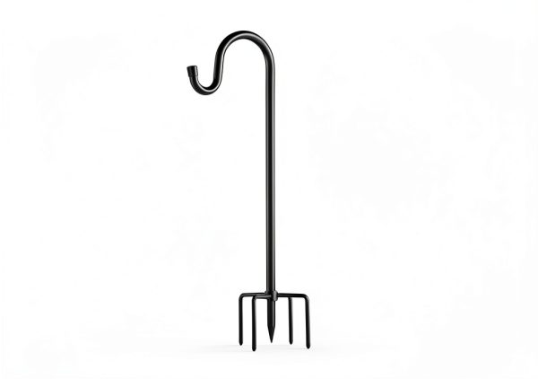 Shepherd's Hook by ToyHotels Outdoor Steel Hook Set 2‑Piece Black-1