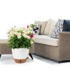 Fielda 10 Inch Plastic Planter with Self Watering Tray Navy Blue-6