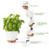 Fielda Self-Watering Planter 8 Inch Round Plastic Pot with Tray Navy-4
