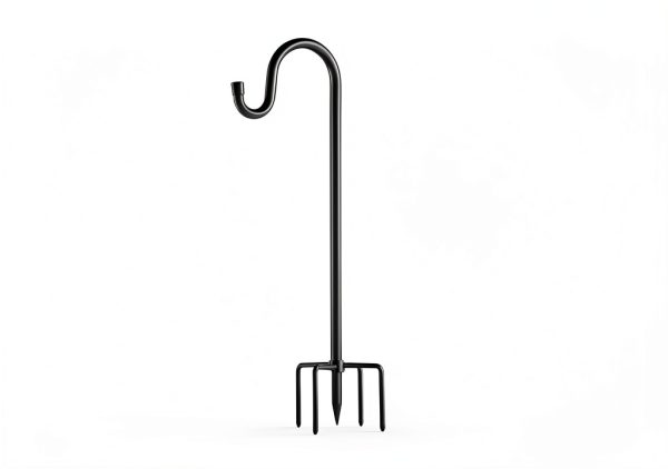 ToyHotels Shepherd's Hook Outdoor Metal Stand 94 Inch Silver-1