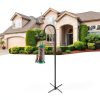 ToyHotels Shepherd's Hook Outdoor Metal Stand 94 Inch Silver-5