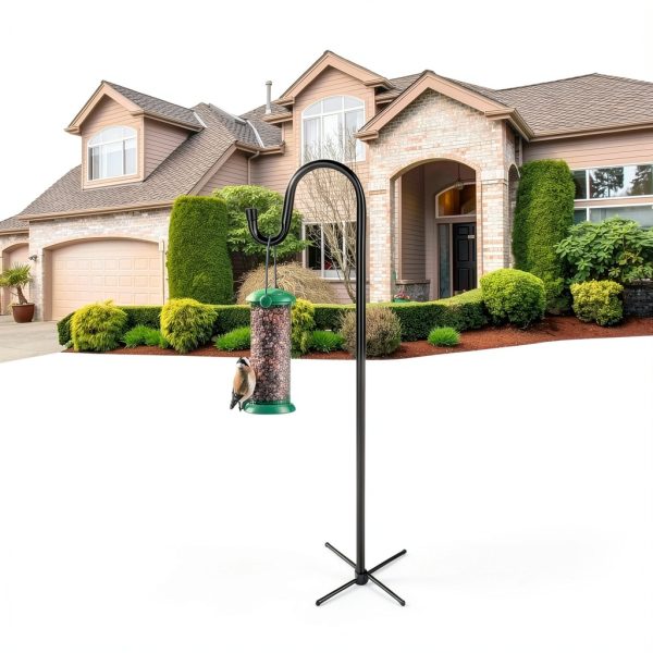 ToyHotels Shepherd's Hook Outdoor Metal Stand 94 Inch Silver-5