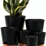 Plastic Planter Set YNNICO 6-Piece Indoor Combo with Self-Watering-0
