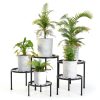 Metal Plant Stand 5 Pack Black Linpla High‑Strength Iron Stand Set-0
