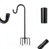 Shepherd's Hook 2-Pack Black Rustic Metal for Garden ToyHotels-1