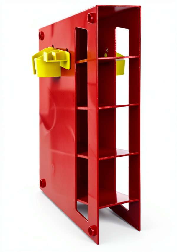 Heathrow Scientific - HEA20613 HD20613 Red ABS Plastic Manual Pipette Rack with 4 Compartment , 291 x 88 x 401 mm-0