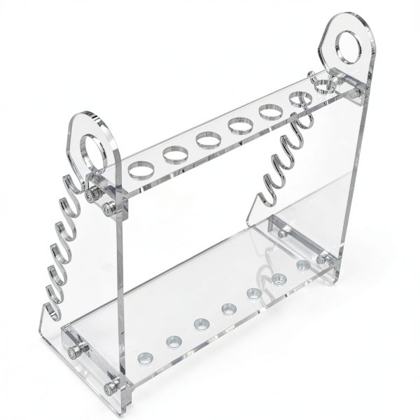 Zerodis Organic Glass Trapezoid Pipette Rack with 1.5cm Hole-8