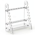 stonylab Pipette Rack, Detachable Plexiglass Pipette Holder Stand Pipet Rack with 1.5 cm Hole Diameter-0